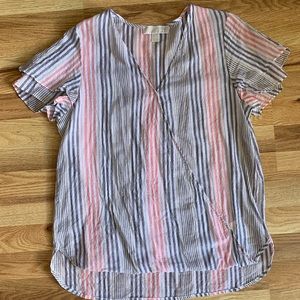 Michael Kors light weight striped blouse